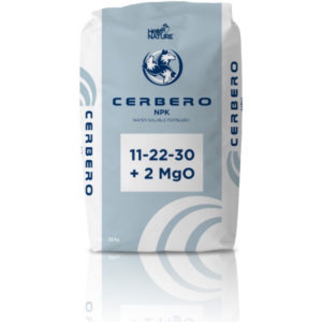 CERBERO 11 - Mineralno vodotopivo gnojivo za fertirigaciju NPK 11-22-30 + 2MgO
